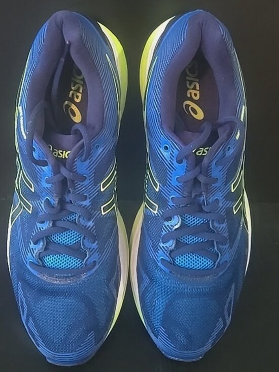NEW Asics GEL Nimbus 19 Navy Blue Lightning Yellow Mens 11.5 US 46 EUR T700N